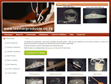 Tablet Screenshot of leatherproducts.co.za